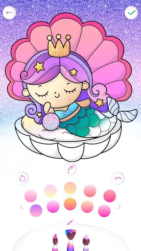 Mermaid coloring book gradient_8